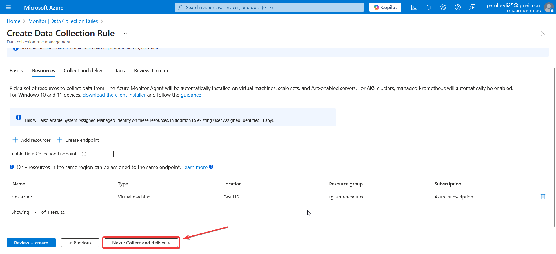 Associate DCR with VM
