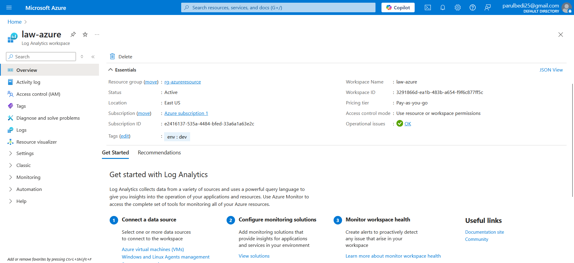 Log Analytics Workspace